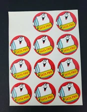 Vintage 1980's TREND  “Data Pro” Scratch & Sniff Stickers Sheet of 11 Glossy New
