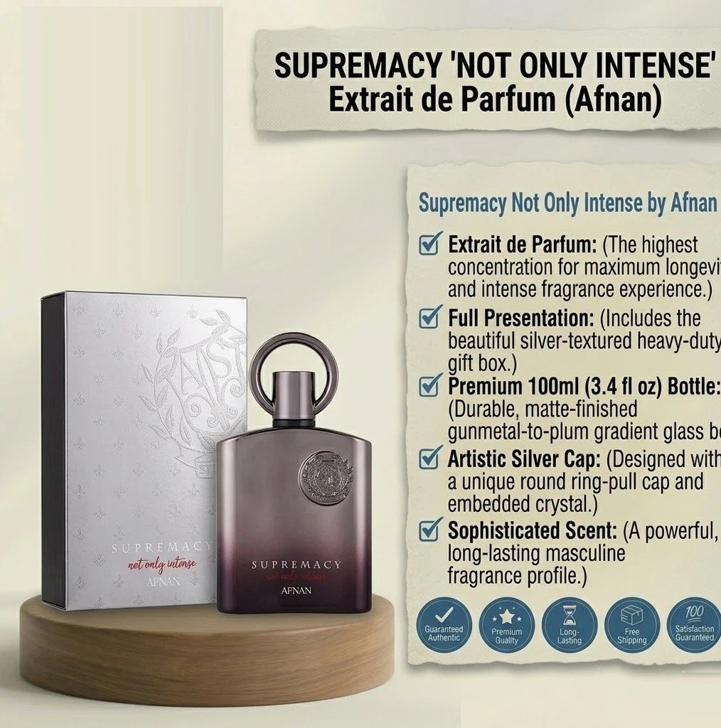 Afnan Supremacy Not Only Intense 3.4oz Men's Eau de Parfum for
