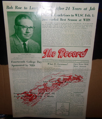 Wheeling WV, Wheeling High School, Student  Paper ''The Record''  , 1964