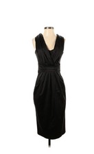 ASOS Women’s Black Ruched Halter Cocktail Dress Knee Length Size 4