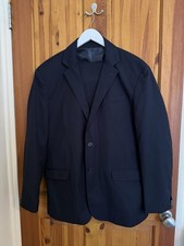 Quintessence Firenze Men’s Black Suit 42R Made in Italy Smart Formal Wedding
