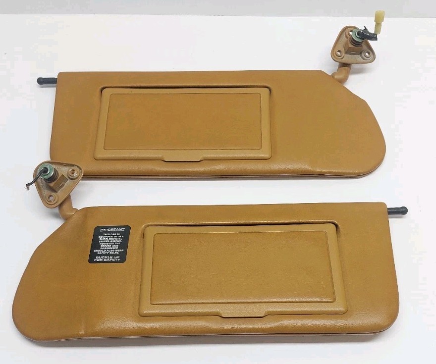 1989–91 CHRYSLER TC MASERATI  Sun Visor Set (L&R) Tan OEM Used Clean