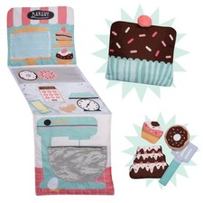 Lambs Ivy Interactive 2-n-1 Soft Toddler Cupcake/Bakery Pillow Play Set