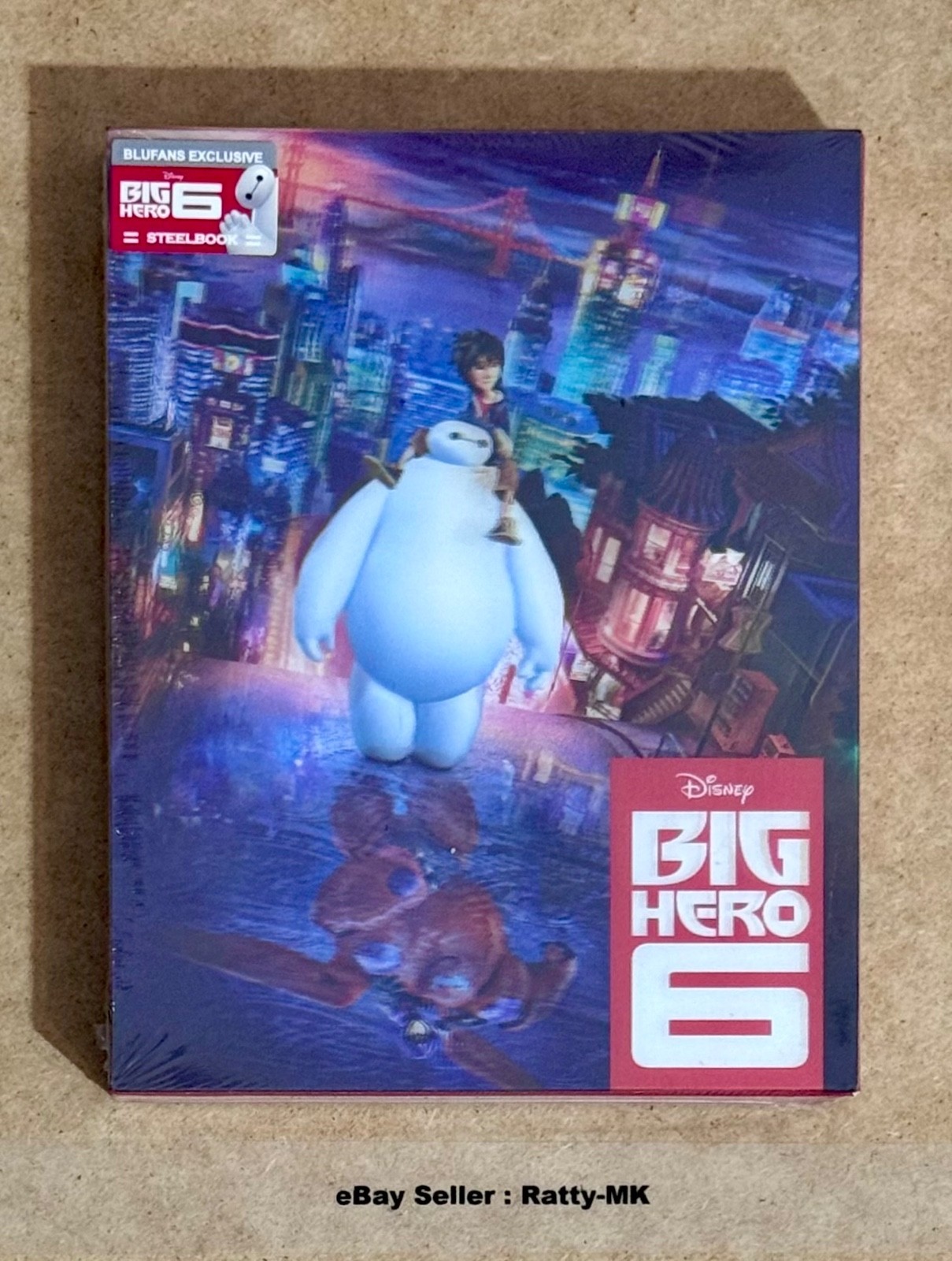 DISNEY'S BIG HERO 6 - BLUFANS LENTICULAR 3D BLU RAY STEELBOOK  - NEW & SEALED