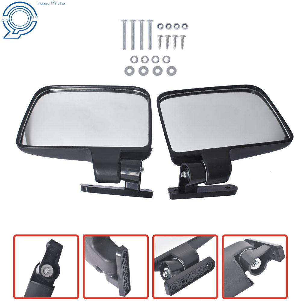 Golf Cart Folding Side View Mirrors For EZGO Yamaha Club Car