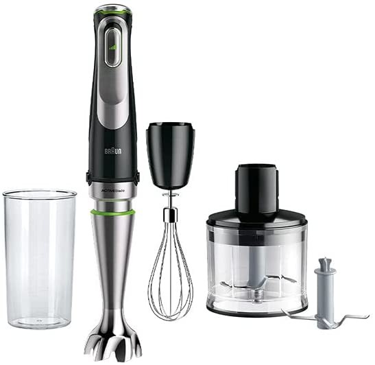 Braun Mq 7045X Handheld Blender, 1000W, Black – Adjustable Speed, Dishwasher Safe, Includes Glass & Accessories - Image 3