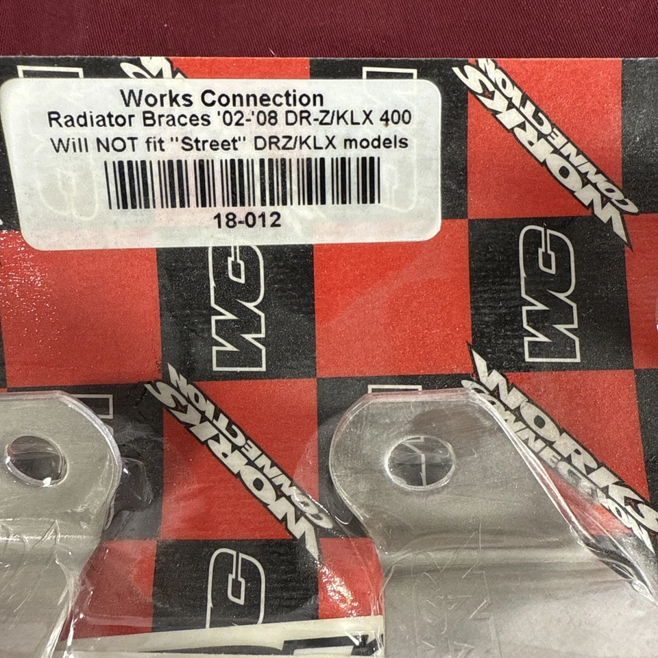 Soporte de radiador Kawasaki KLX400 2003-2004 Works Connection plateado 18-012 WM03E Foto 3 de 4