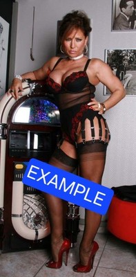 Vollbusige reife Oma Frauen Model sexy Erotik Strümpfe Dessous Akt 8x6 Foto
