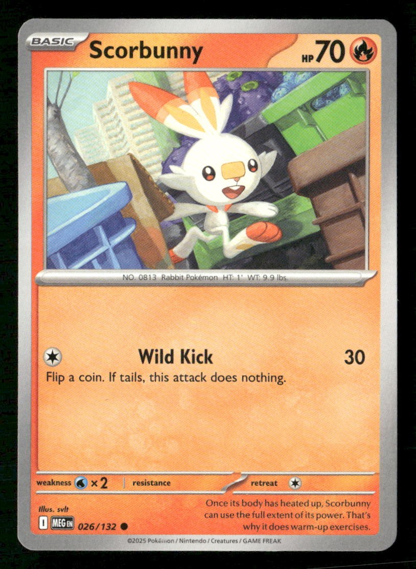 Scorbunny ME01: Mega Evolution 026/132 Regular NM