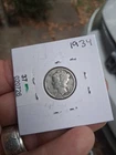 1934 P Mercury Dime - Some Damage Combined Shipping