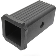 Hitch Receiver Adapter 2-1/2" to 2" Square Insert Sleeve Billet Aluminum Black