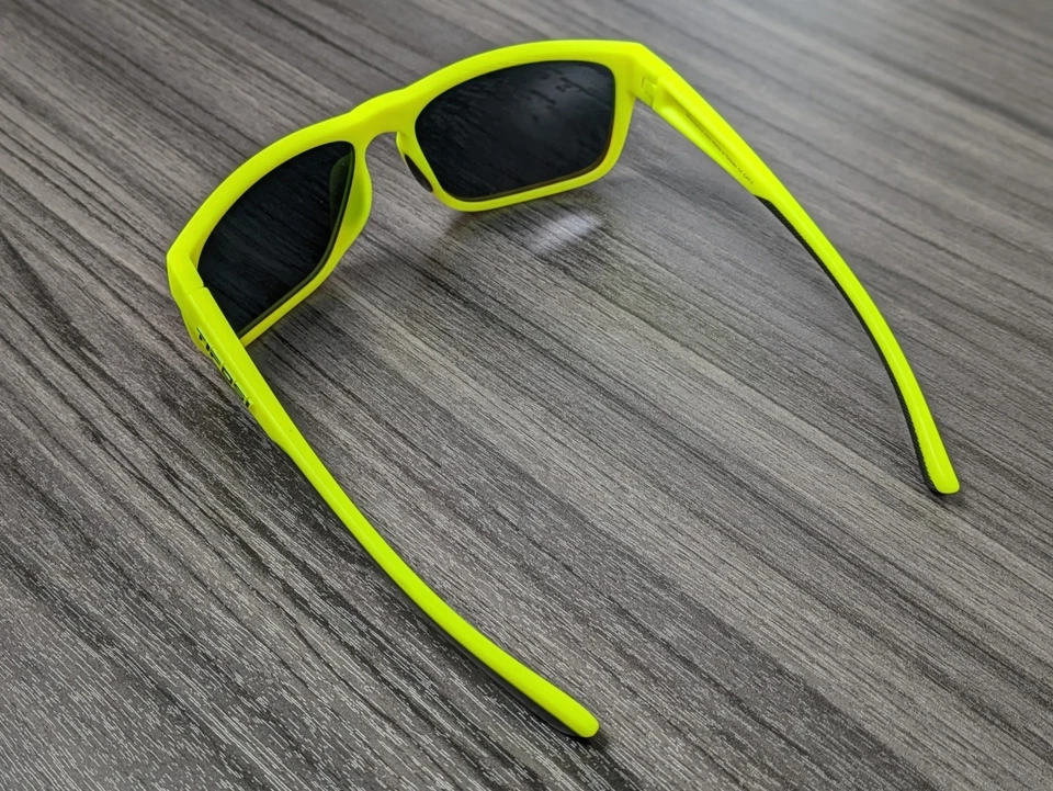 Tifosi Swick Sunglasses in Neon Yellow/Orange, Smoke w/Red Mirror Lenses, #337 - Image 3 of 4