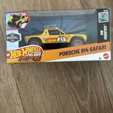 New Mattel Hot Wheels Pull-Back Speeders - Porsche 914 Safari