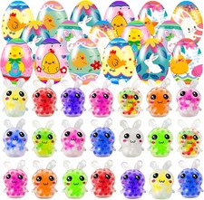 24 Pack Prefilled Easter Eggs with Squeeze Toys Colorful Easter Eggs with Variet
