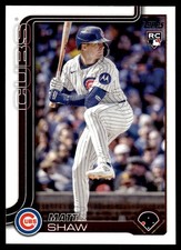 MATT SHAW 2025 Topps Update Rookie Card RC #US200 Chicago Cubs. rookie card picture