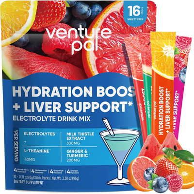 Venture Pal Hydration Packets + Liver Support- Liquid Daily IV Electrolyte Powde