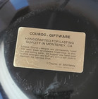 Rare Couroc Bird Series Black Satin Ware Shallow Bowls Inlaid Owl Quail Sparrows — photo 7