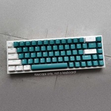 Dual Color Green White PBT Double Shot Keycaps Set fit MX Mechanical Keyboards