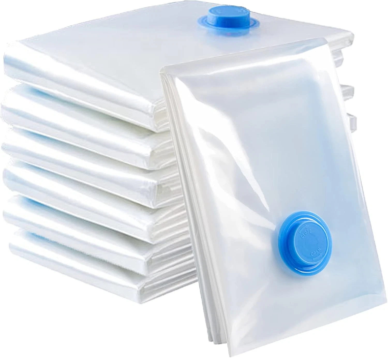 Vacuum Storage Bags for Clothes - 6 Pack 100 X 80cm Extra Large Reusable Clothes