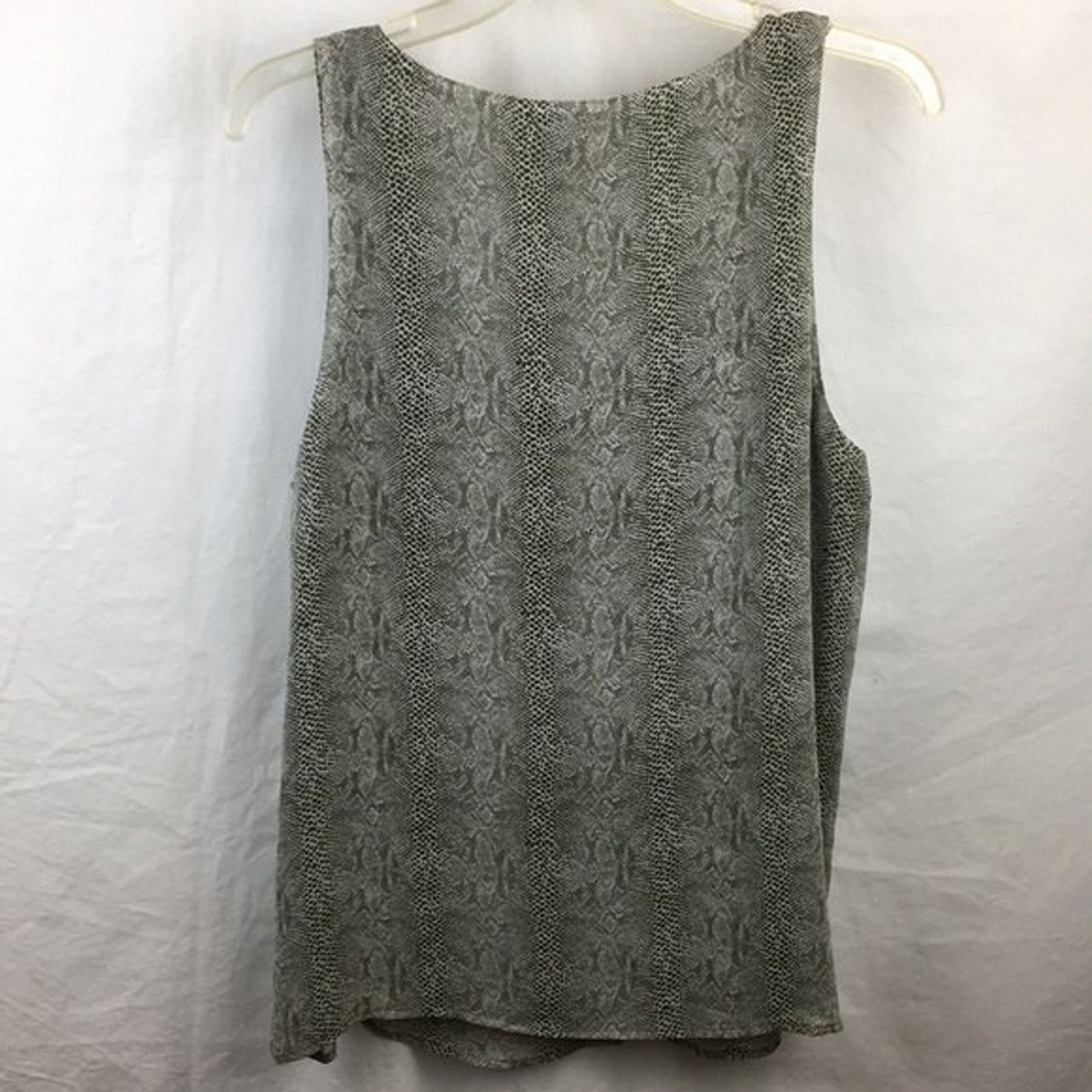 JOIE 100% Silk Gray Snake Python Print Sleeveless… - image 7