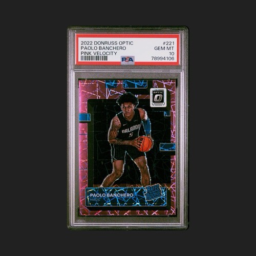 Panini 2022-23 Optic Paolo Banchero Pink Velocity /79 #221 PSA 10 Rookie Card RR