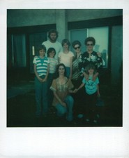 Old Vintage Photo COLOR POLAROID MAN WOMEN BOYS GIRL GROUP PICTURE SNAPSHOT