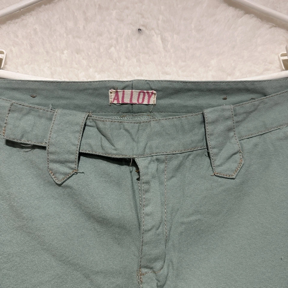 Alloy Rare Women's Light Green Flare Pants Size 9 Made In USA - Image 3 of 4