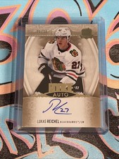 Lukas Reichel 21/36 Rookie Auto 2022-23 UD The Cup Chicago Blackhawks (CH)