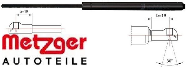 Metzger 2110099 Gasfeder FüR Koffer-/Laderaum Gasfeder GasdäMpfer FüR Renault-image