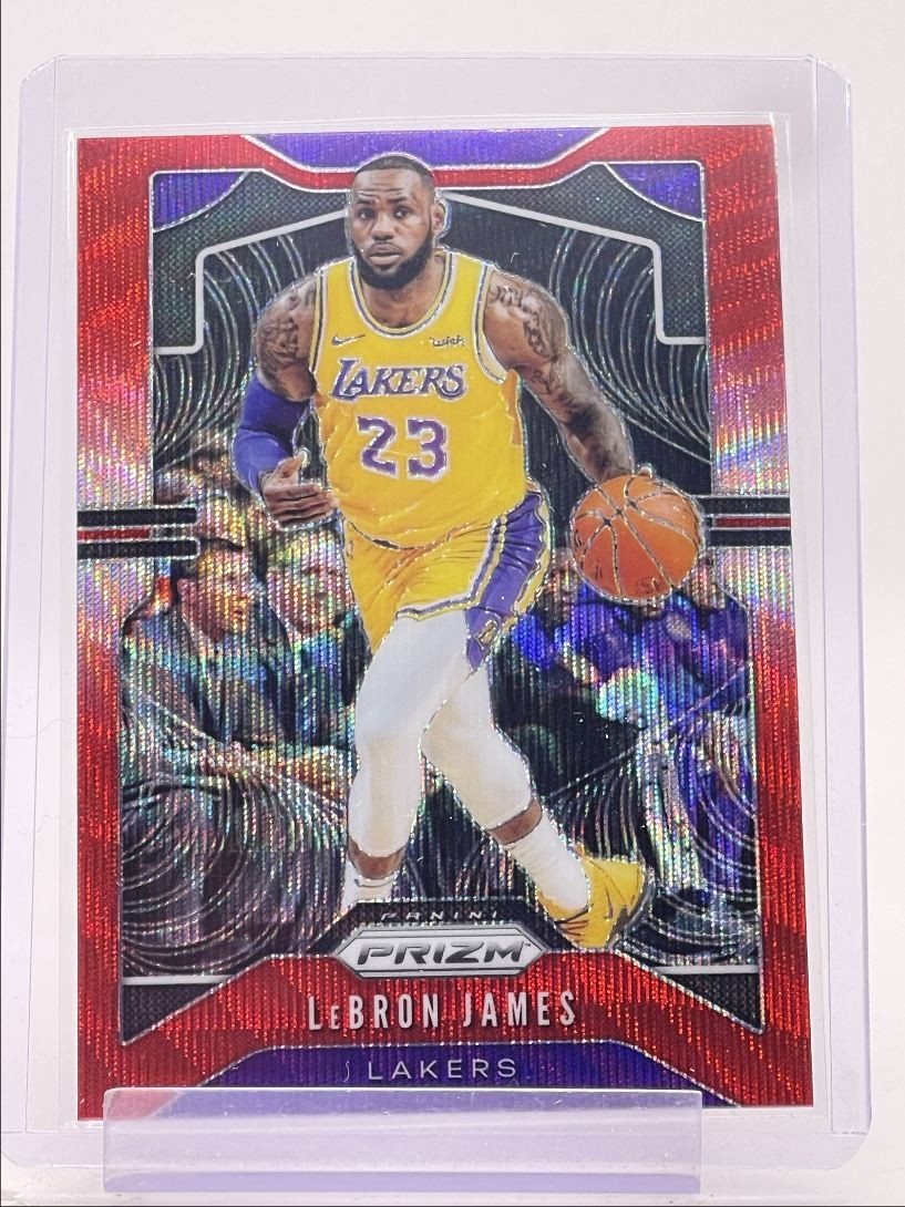 LEBRON JAMES 2019-20 PANINI PRIZM RUBY WAVE LAKERS Q6650