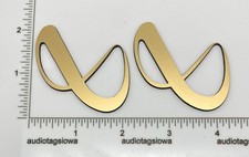 Infinity IRS Beta Speaker Badge PAIR Custom Incised Gold Acrylic