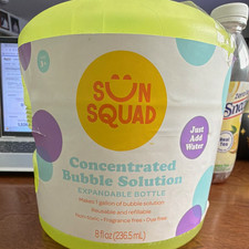 Sun Squad Concentrated Bubble Solution Expandable Bottle, Just Add Water 8 fl oz
