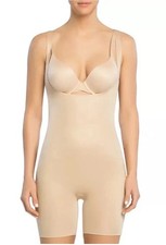 Spanx Power Conceal-her Mid Thigh Bodysuit Shapewear Open Bust M/M