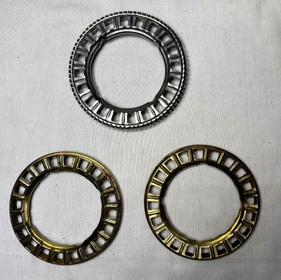 Kerosene Oil Lamp Ring Collar Crown Spacer Vtg Part Brass Chrome Lot NOS #M10