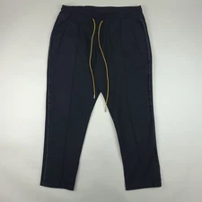 Rhude Pants Mens 2XL Black Traxedo Tuxedo Cropped Fit *FLAWS*