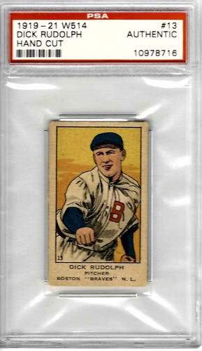 Dick Rudolph [Hand Cut] #13 1919 W514 card