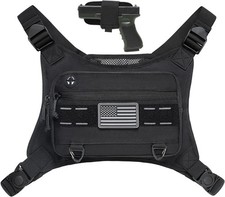 Tactical Chest Bag EDC Chest Rig Pack Running Hiking Travel Vest