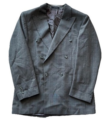 Von Furstenberg Gray Prince of Wales glen plaid DB Sport Suit Jacket blazer