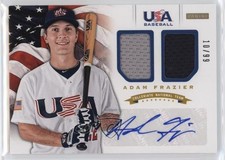2012 Panini USA Baseball National Team Collegiate 10/99 Adam Frazier #9 Auto 0b2
