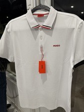 Hugo Boss White Polo Size L SLIM FIT NEW WITH TAGS  FREE SHIPPING  