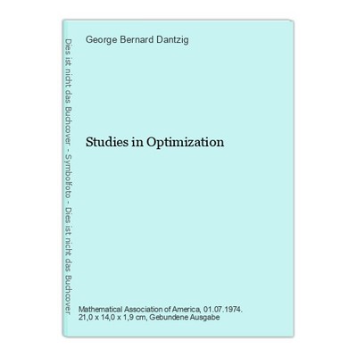Studies in Optimization Dantzig, George Bernard
