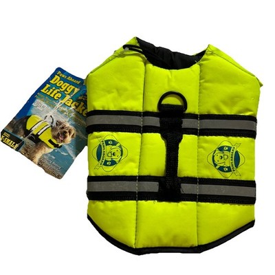 NWT Paws Aboard Dog Life Vest for Swimming, Boating Neon Yellow XS. A01-15