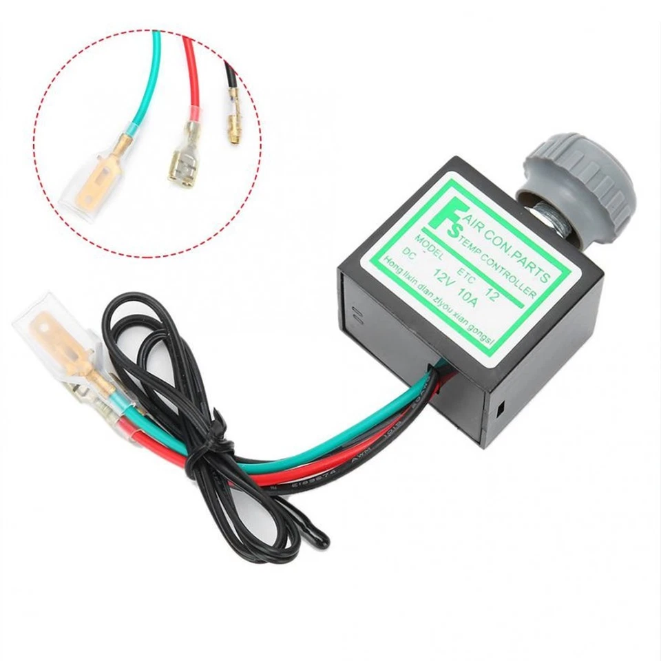1*-ABS-12V Car AC Thermostat Switch Adjustable Electronic Temperature Control - Image 2 of 2