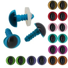 5 Paar  Kunststoff-Augen 12mm Katzenaugen Tieraugen Teddyaugen, Farbwahl