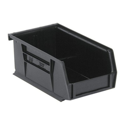 QUANTUM STORAGE SYSTEMS QUS220BR Hang and Stack Bin,Black,PP,3 in 1NTV3