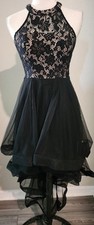 Speechless Black Lace High Low Dress Juniors Prom Formal Sheer Tulle Size Small
