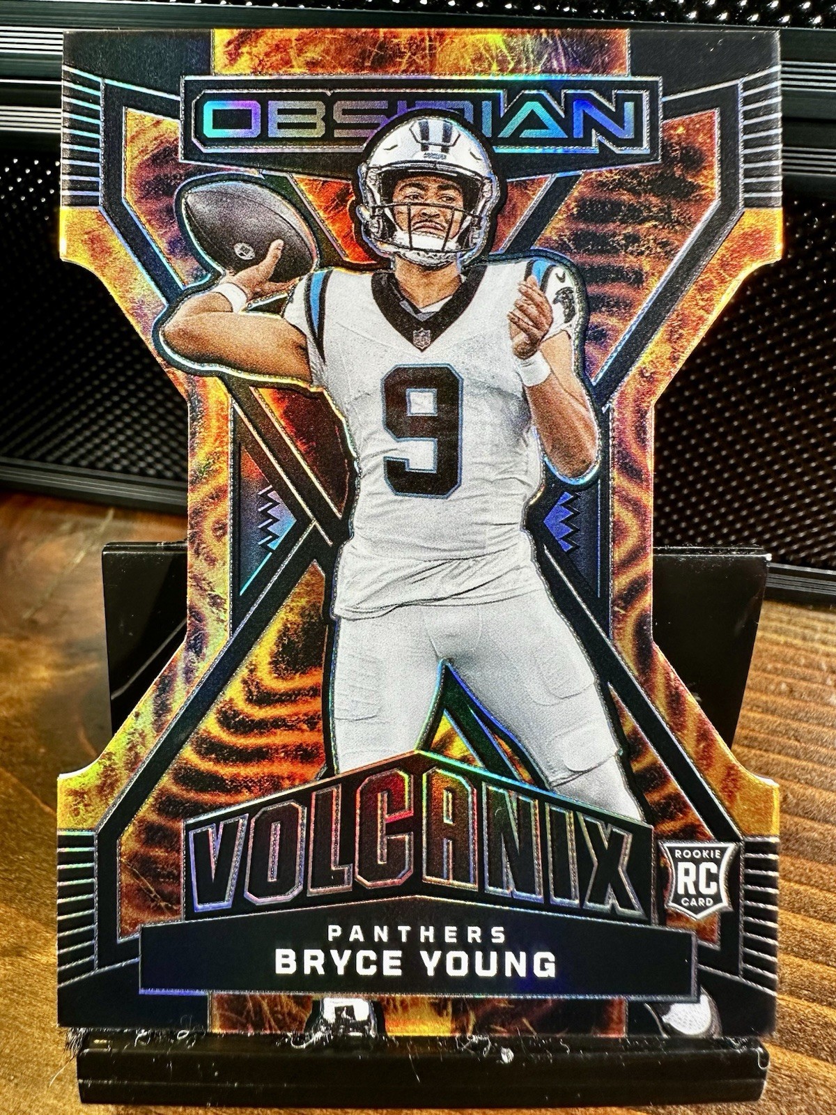 2023 Bryce Young Obsidian Volcanix Lava Electric Etch Die Cut, Case Hit, 🌋 🔥