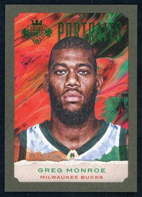 2016-17 Panini Court Kings Greg Monroe #40 Portraits Insert SP Emerald Green /10