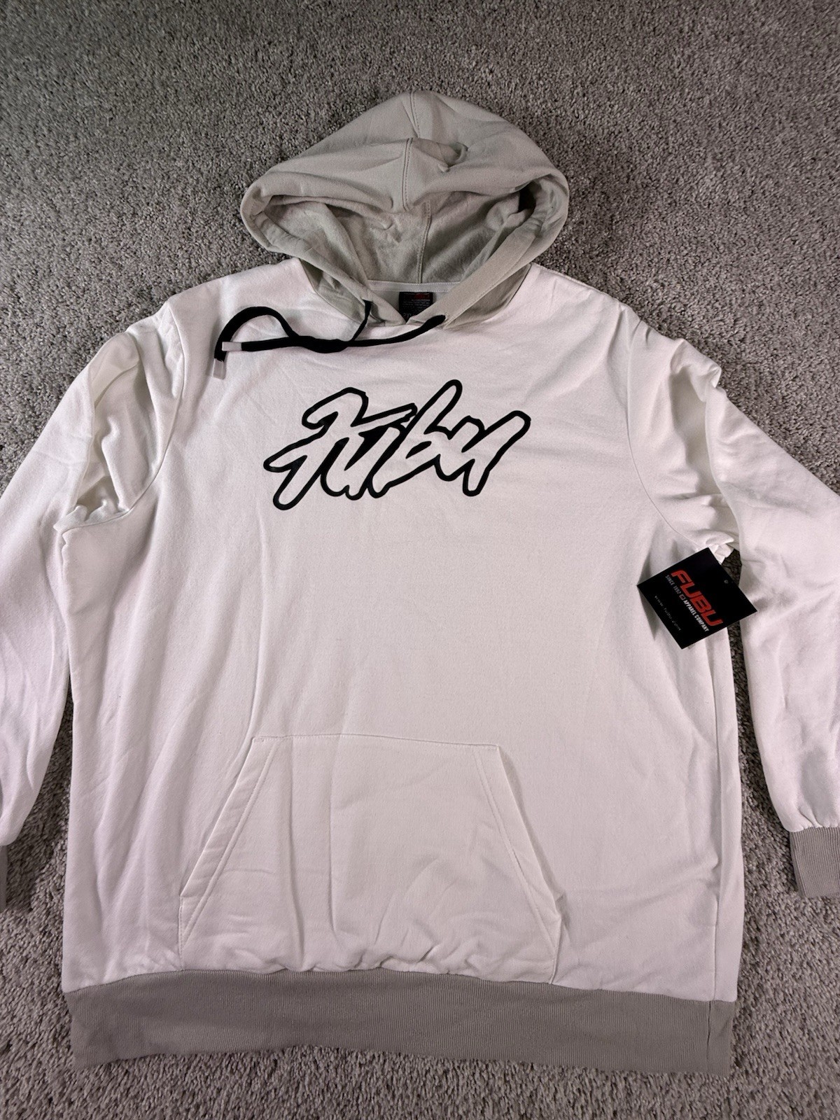 NWT FUBU Hoodie White and Black Size 2XL