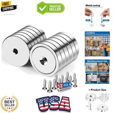 Strong Neodymium Cup Magnets, 150lb Waterproof, Heavy Duty Rare Earth with H...
